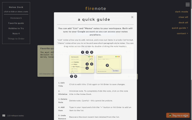 Firenote: Notes and Todo Lists in New Tab Preview image 5