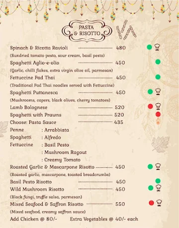 Bohemian Brew menu 