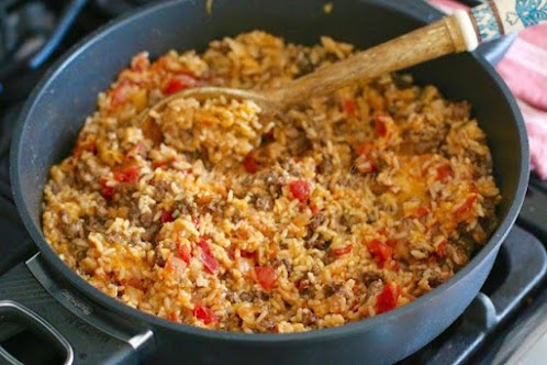 One-Pan Taco Rice Dinner