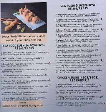 Dashi Dimsum & Sushi Bar menu 