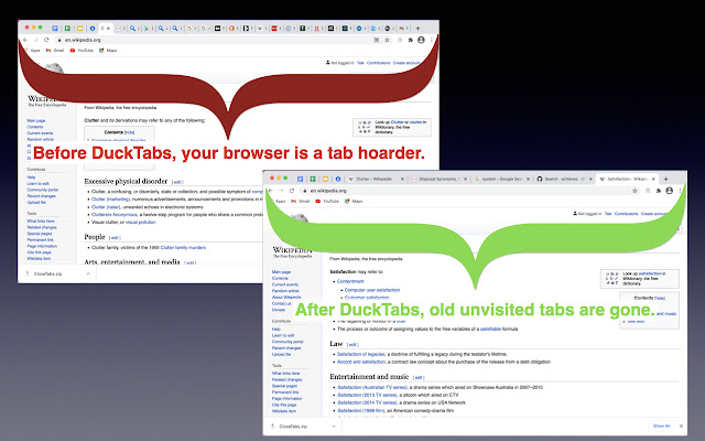 DuckTabs chrome extension