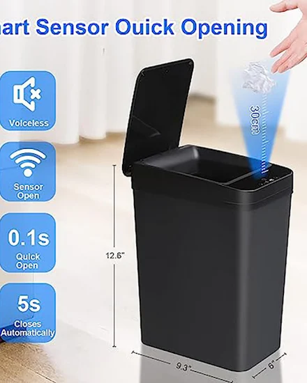 12L Smart Trash Can Waterproof Automatic Sensor Garbage C... - 3