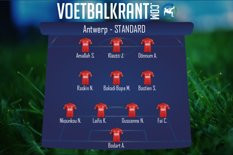 Opstelling Standard | Antwerp - Standard (12/12/2021)