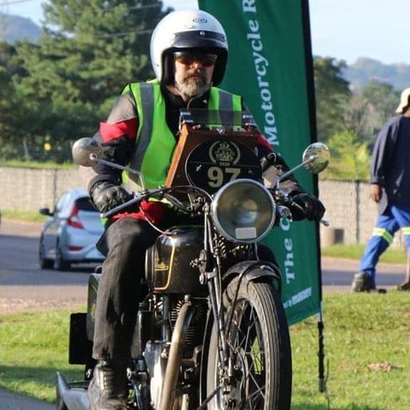 Tom Linley, who is a first time Clerk of the Course for the 2024 DJ Rally, is seen here riding a Velocette from the Linley Stable in a previous DJ. Picture: SUPPLIED