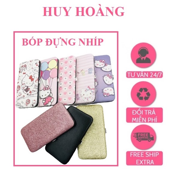 Bóp Đựng Nhíp _ Ví Đưng Nhip Dụng Cụ Nối Mi _Huy Hoàng