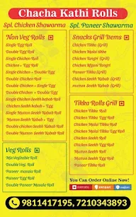 Chacha Kathi Rolls menu 2