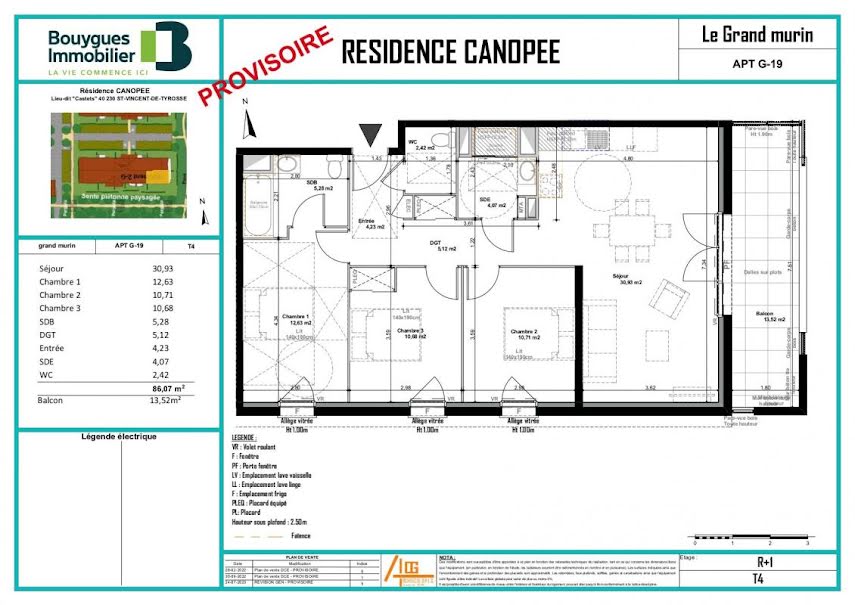 Vente appartement 4 pièces 86 m² à Saint-Vincent-de-Tyrosse (40230), 300 000 €