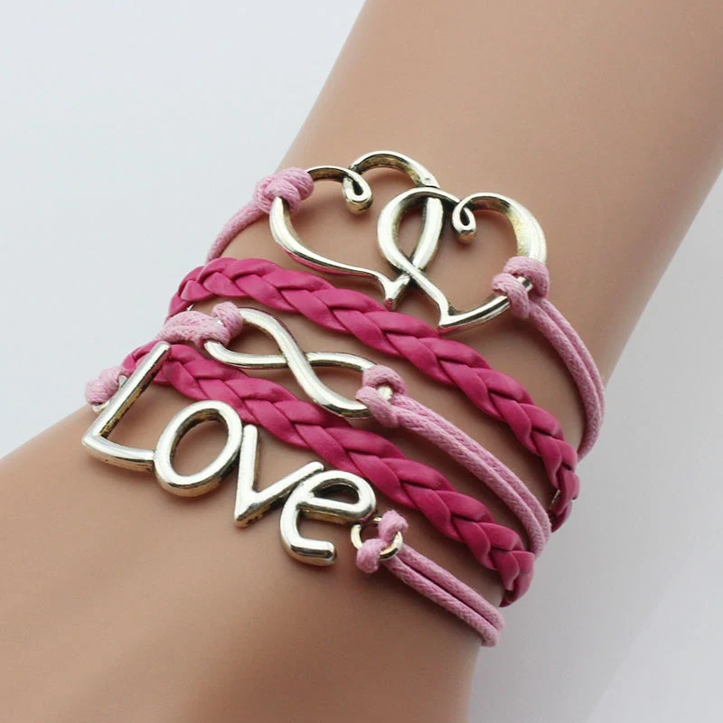 Title 2, Bracelet Mengq Doppel Herz, best-seller en Euro...