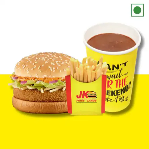 Schezwan Burger + Fries + Thick Shake(250 Ml)
