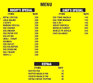 Rocky’s Recipes menu 2