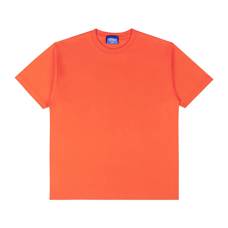 T-shirt Heavy American en coton, couleur unie, col rond, épaules tombantes, coupe ample, idéale pour un style décontracté et confortable au quotidien.