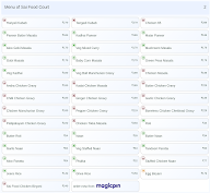 Sai Food Court menu 2