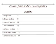 Friends Juice & Ice Cream Parlour menu 1