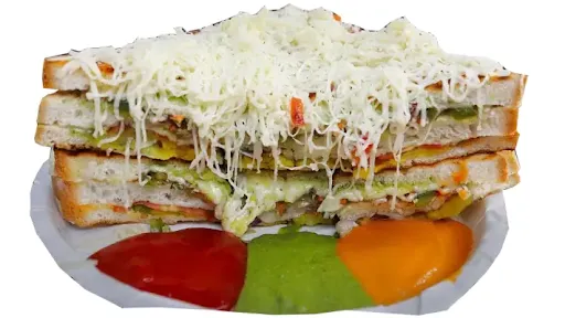 Veg Cheese Grilled Jumbo Triple Taker Sandwich