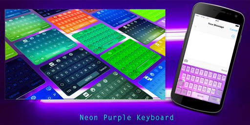 Neon Purple Keyboard