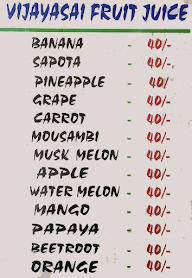 Vijaysai Fruit Juice menu 1