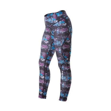 Helix Graffiti Tights - Blue/Violet / xs