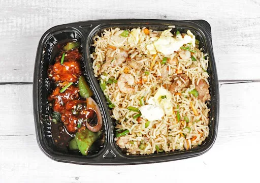 Mixed Fried Rice With Chilli Chicken[3 Pieces]