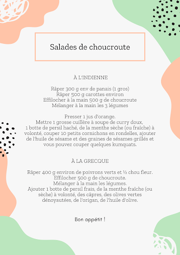 Salades de choucroute