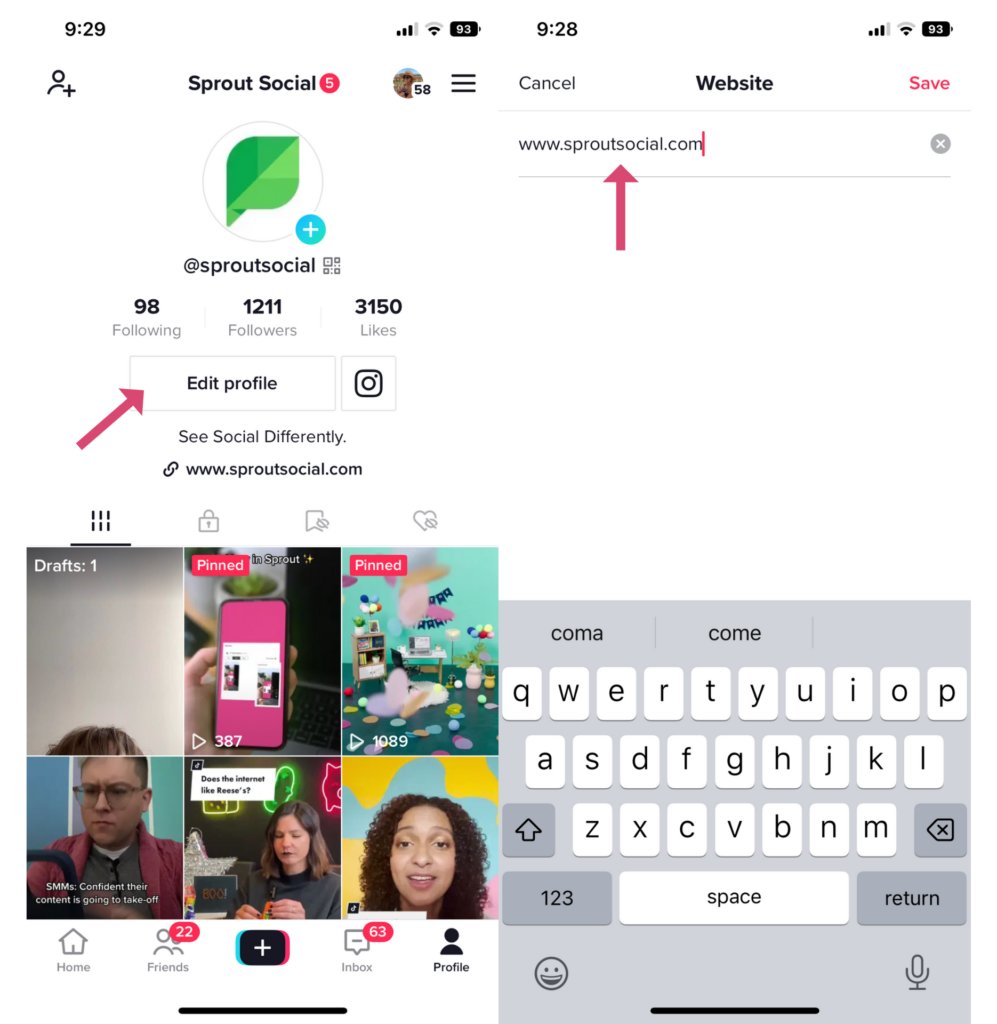 Hướng dẫn chèn link vào Bio Tiktok