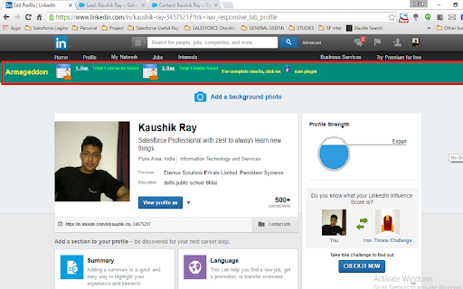 Armageddon-Salesforce LinkedIn Checker
