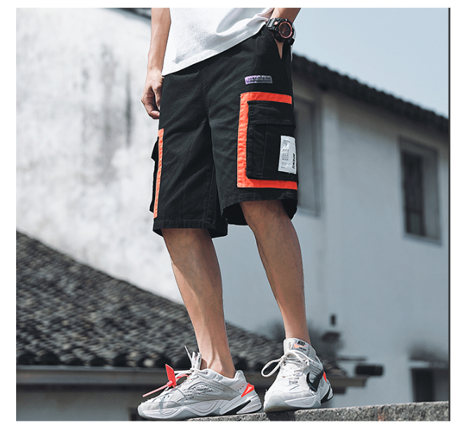 Title 5, Tide Brand loose five point overalls shorts for...