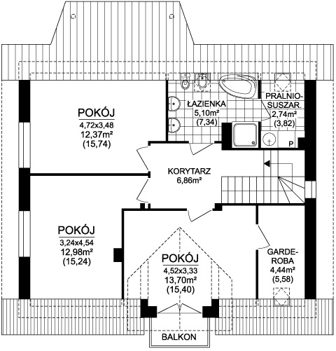 Malwa 1 PS - Rzut poddasza