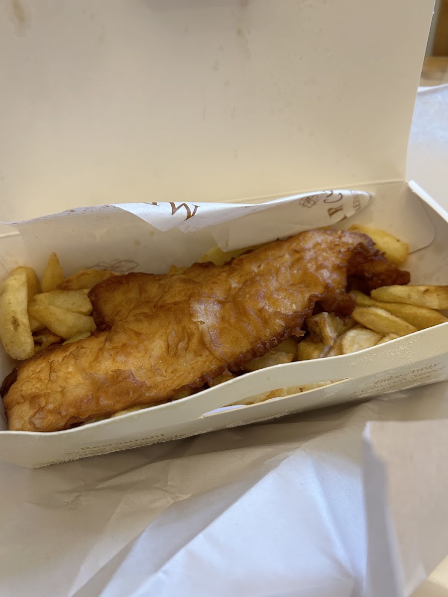 Regular gluten free fish and chips