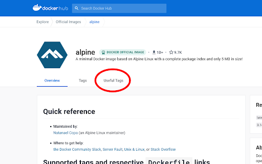 Useful Docker Tags