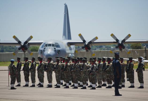 Members of the SANDF at the Waterkloof Airforce Base on December 7 2014 in Pretoria. An SANDF member found guilty of murdering his girlfriend and fellow soldier has lost his appeal against his 20-year sentence.