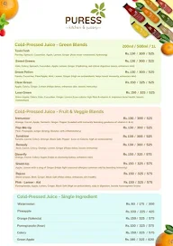 Puress Kitchen And Juicery menu 1