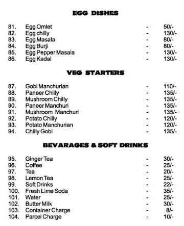 Hotel Crown Fishland menu 