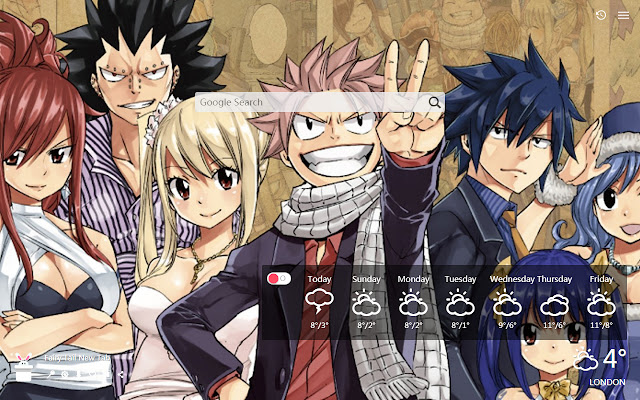 Fairy Tail Naujas skirtukas, "Customized Wallpapers HD"