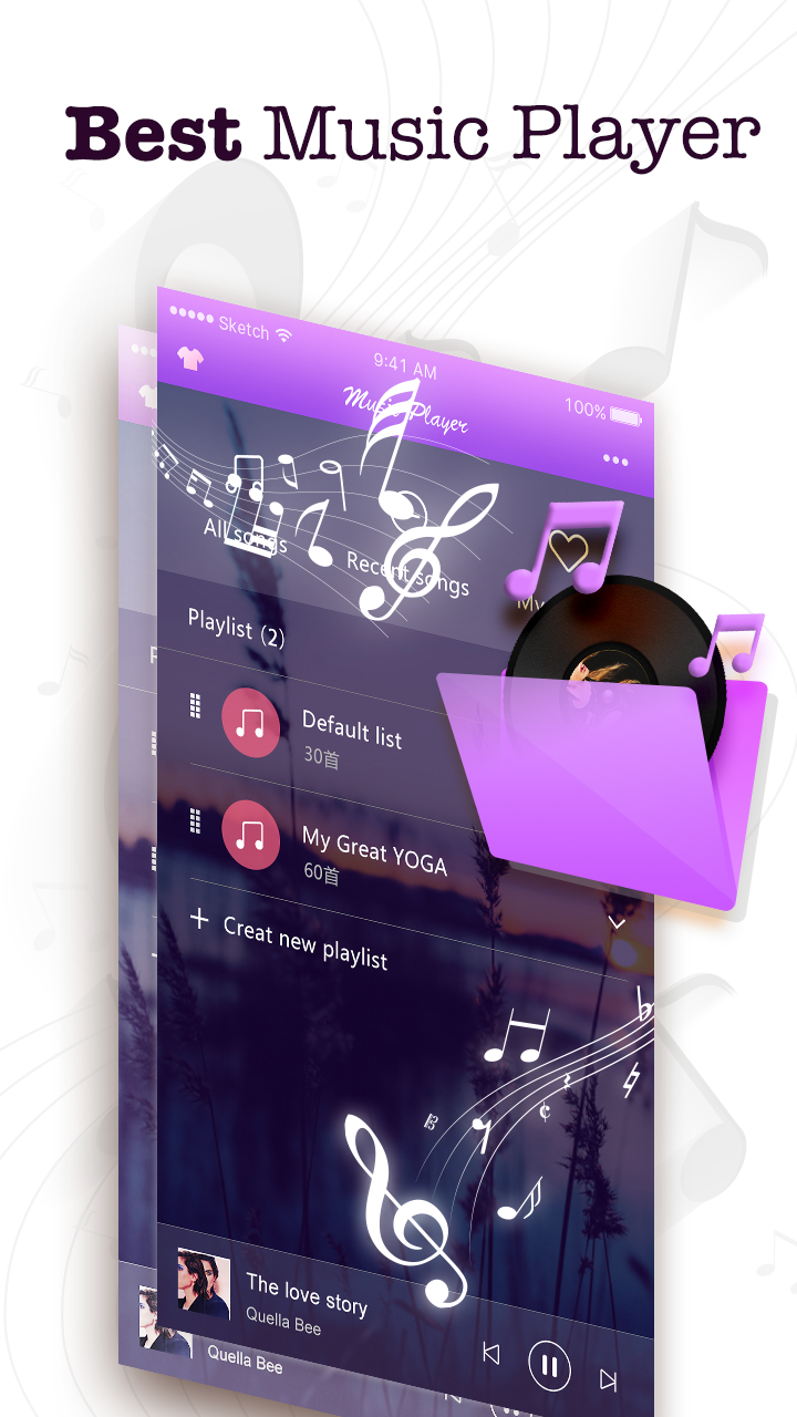 Music Player&amp;Radio Screen 1