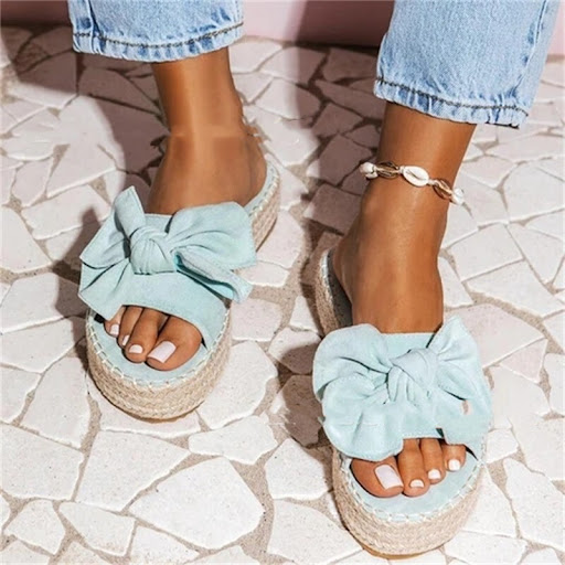 Title 5, Vrouwen bowknot platte slippers, luie pedaalsch...