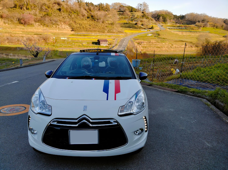 DS3 カブリオの稲渕棚田・明日香村・早朝ドライブ・早朝ドライブは気持ちいい・ソロツーリングに関するカスタム事例の投稿画像1枚目
