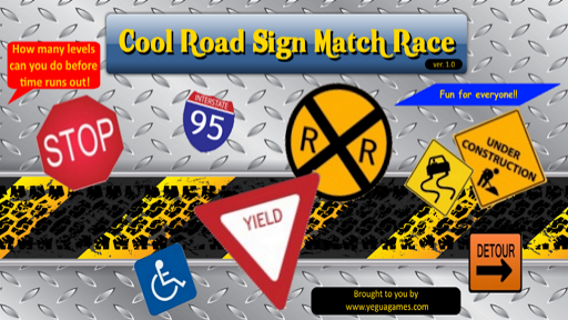 Cool Road Sign Match Race FREE