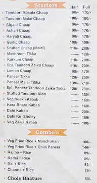 The Tandoori Zaika menu 2