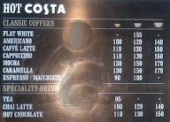 Costa Coffee menu 2