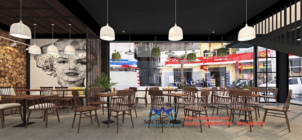 thiết kế quán trà sữa cafe và siêu thị 7