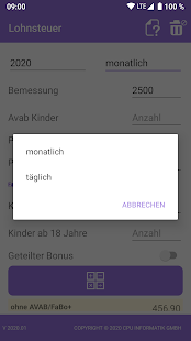 Lohnsteuertabelle - náhled