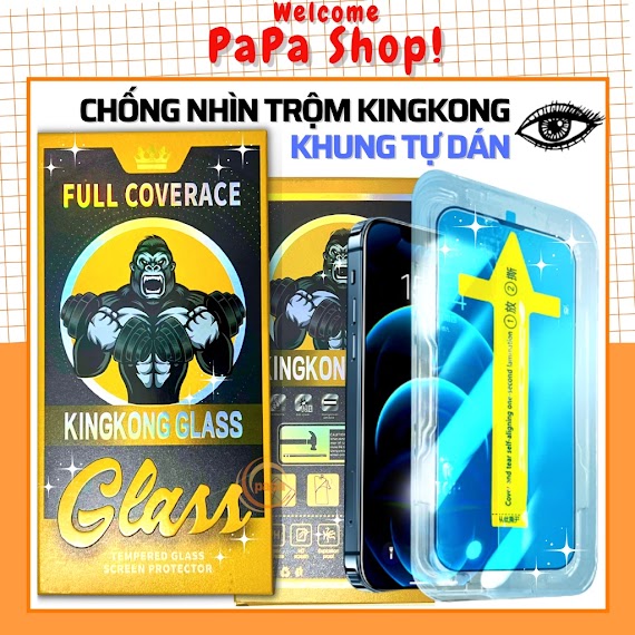 Cường Lực Iphone Chống Nhìn Trộm Kingkong Tự Dán 11 Pro Max 12 Pro Max 13 Pro Max 14 Pro Max Xs Max Xr X 7 Plus 8 [Wk]