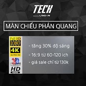 Màn Chiếu Phản Quang Dán Tường 60 - 136Ich - Tương Phản Cao - Dùng Chiếu Ngoài Trời