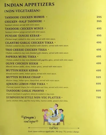 Symposium menu 