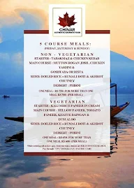 Chinar Kashmiri Wazwan menu 3