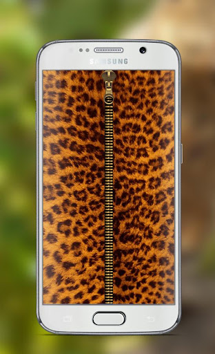 Leopard Lock Screen Zipper