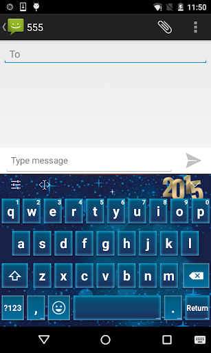 Emoji Keyboard - NewYearBlue