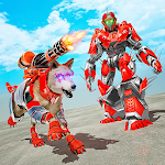 Cover Image of Скачать Wolf Transform War Robot Hero: Robot Shooting 1.1.2 APK