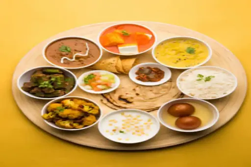 Yellow Dal, Mix Veg, Rotis Or Rice & Fibrous Salad