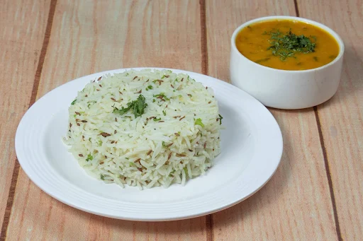 Dal Fry With Plain Rice